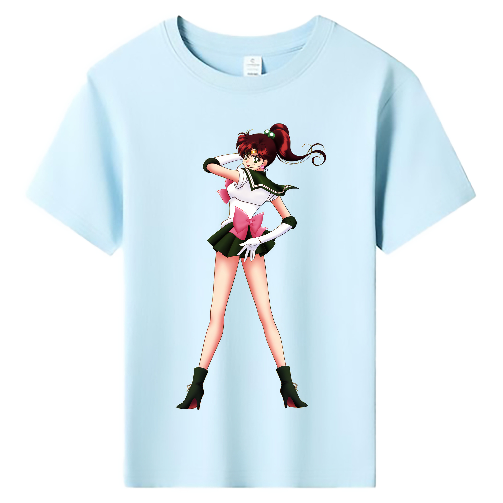 （画像用） 美少女戦士セーラームーン 木野 まこと きの まこと Sailor Moon Kino Makoto （セーラージュピター；Sailor Jupiter） 綿100％キッズTシャツ（フロントプリント）